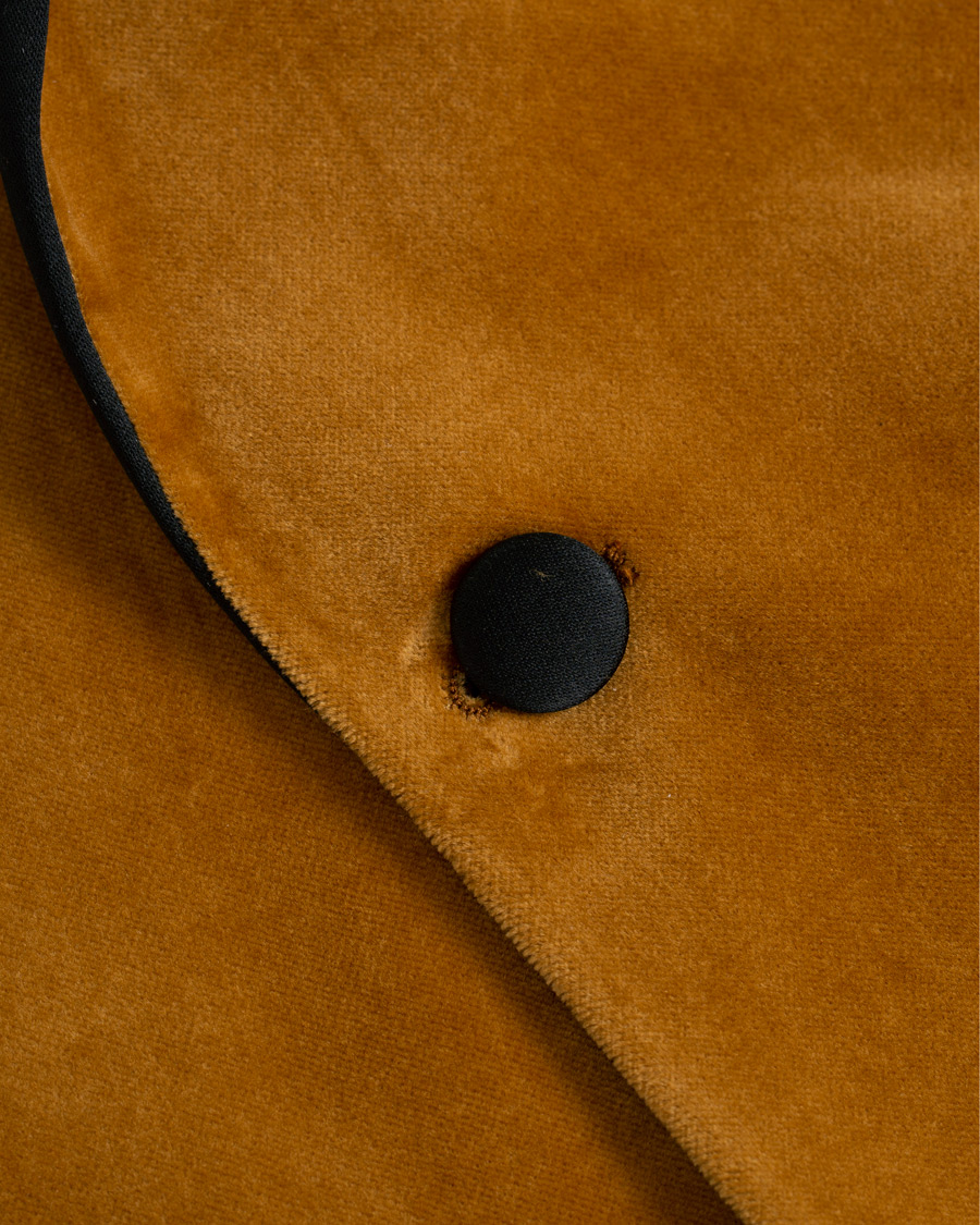 Heren | Blazers | Tiger of Sweden | 1903 Velvet Tuxedo Blazer Mustard
