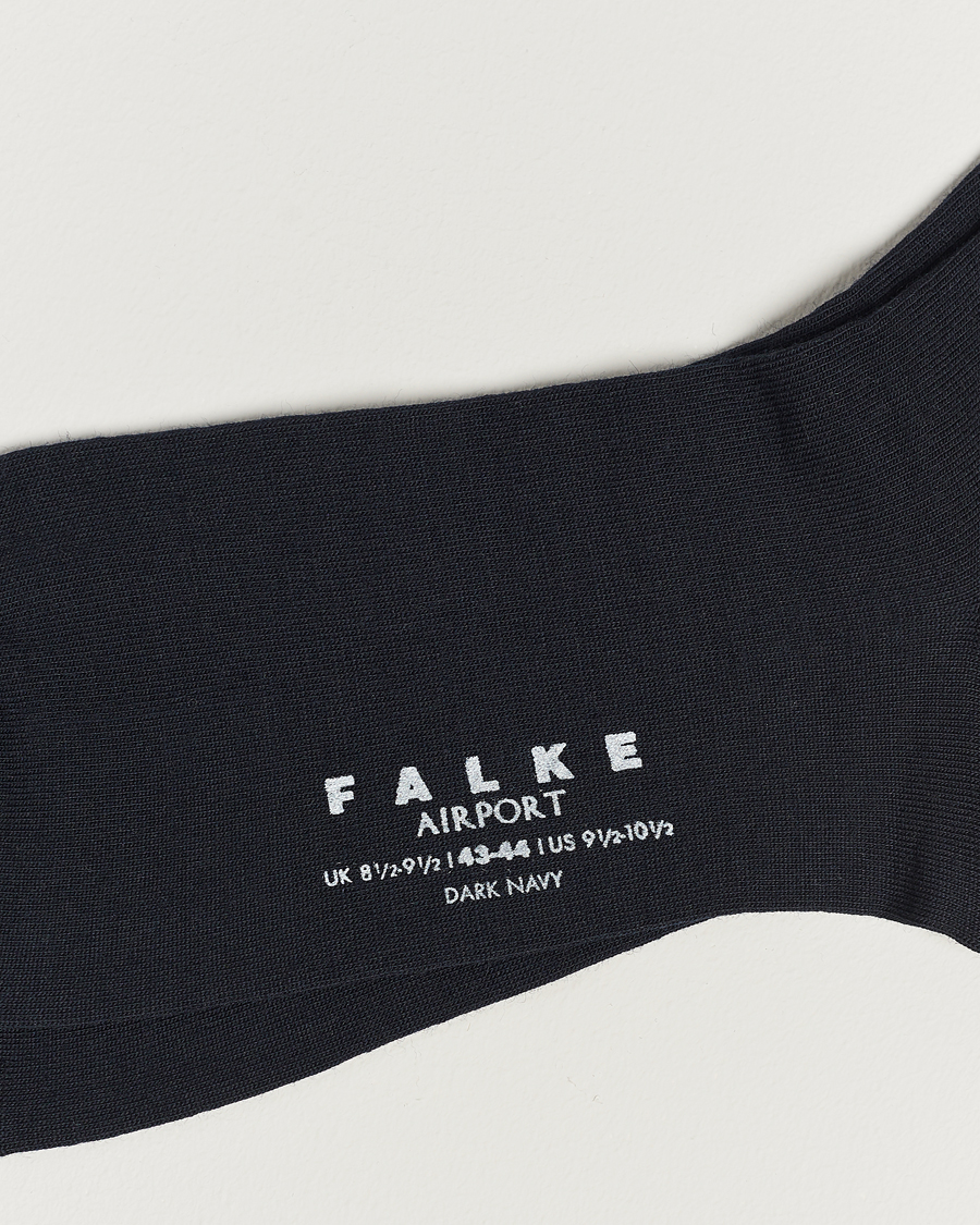 Heren |  | Falke | Airport Knee Socks Dark Navy