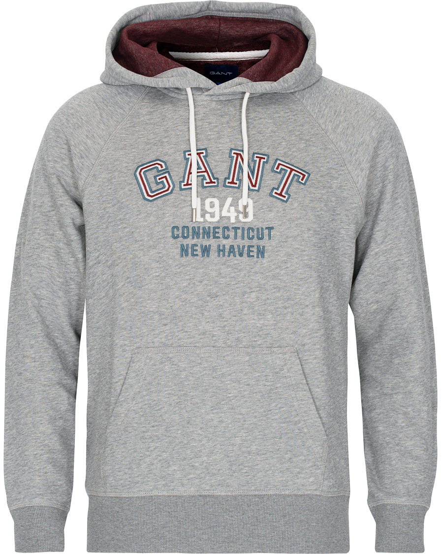 Heren | Truien | GANT | Graphic Sweat Hoodie Grey Melange