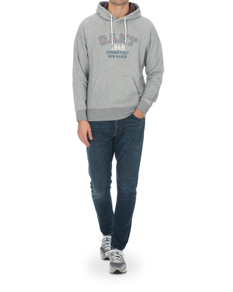 Heren | Truien | GANT | Graphic Sweat Hoodie Grey Melange