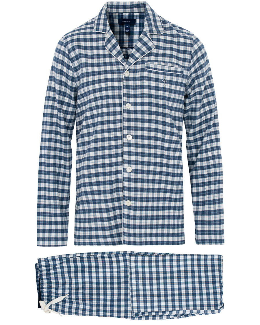 Heren | Ondergoed | Gant | Flannel Pyjama Set Eggshell