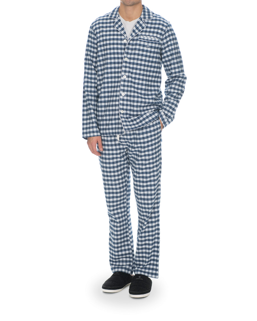 Heren | Ondergoed | Gant | Flannel Pyjama Set Eggshell