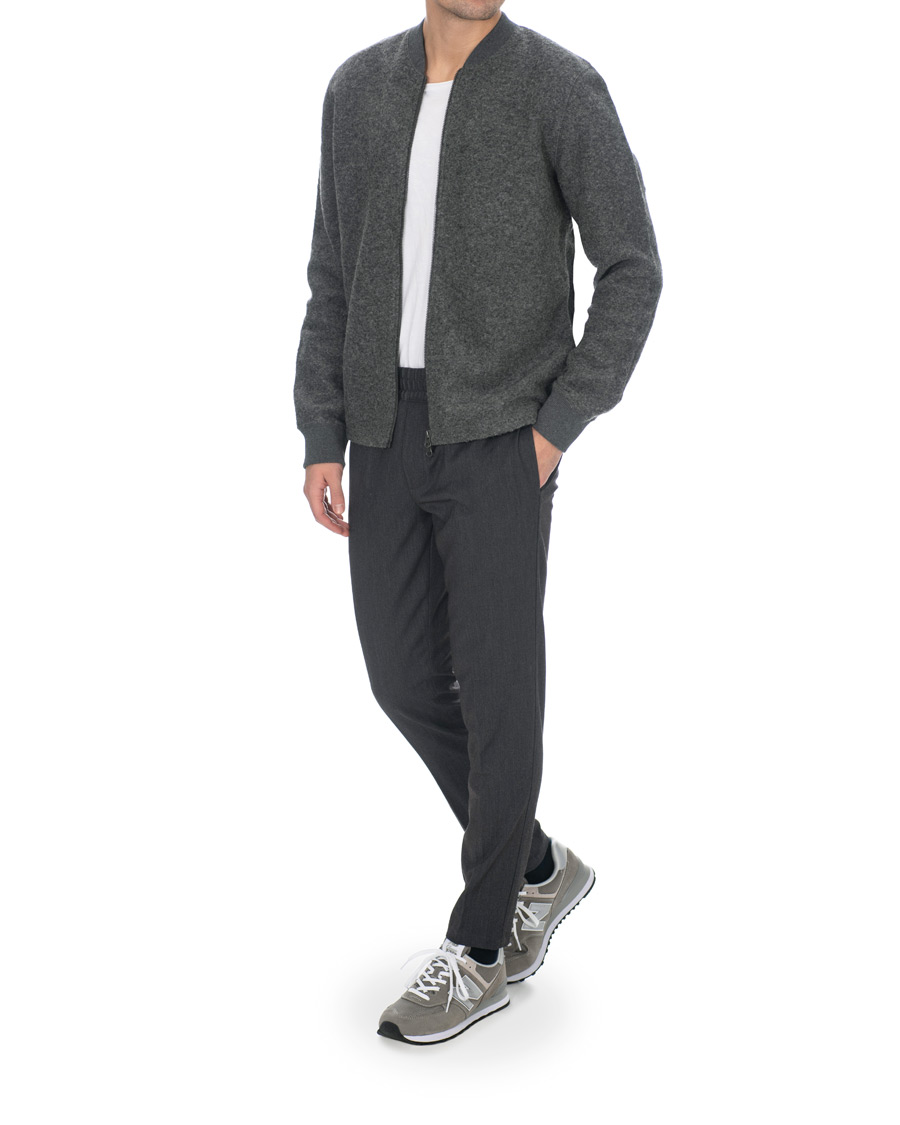 Heren | Truien | Samsøe Samsøe | Samsøe & Samsøe Allaro Full Zip Wool Cardigan Dark Grey Melange