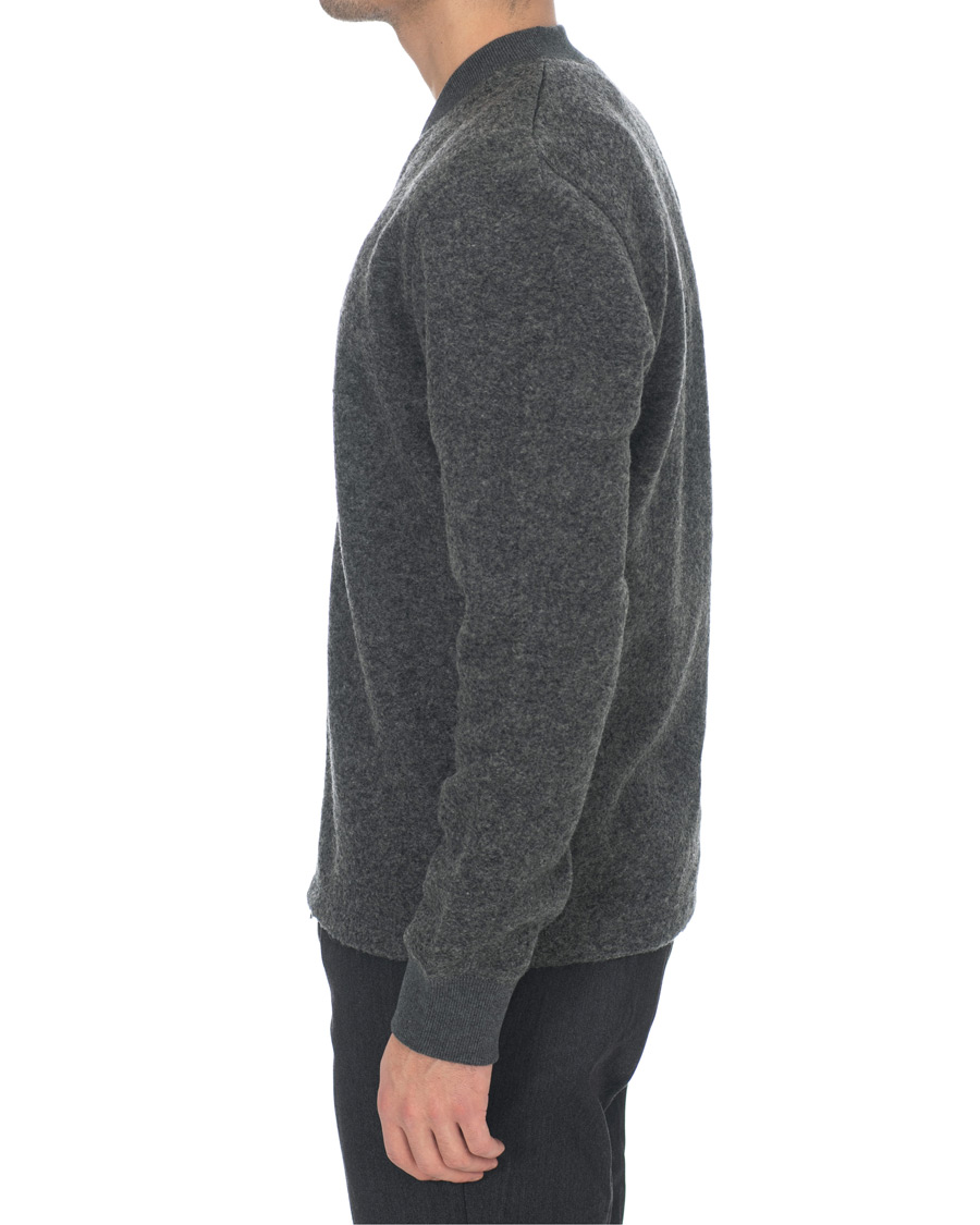 Heren | Truien | Samsøe Samsøe | Samsøe & Samsøe Allaro Full Zip Wool Cardigan Dark Grey Melange