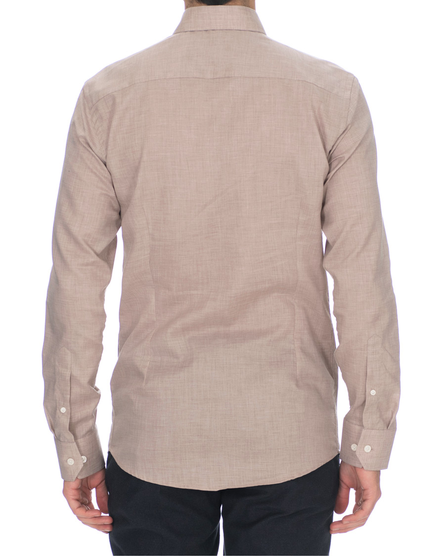 Heren | Overhemden | Eton | Slim Fit Lightweight Flannel Shirt Sand
