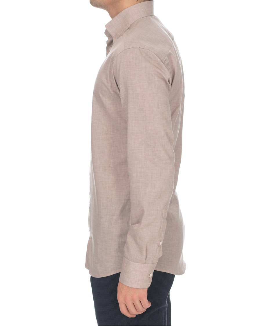 Heren | Overhemden | Eton | Slim Fit Lightweight Flannel Shirt Sand