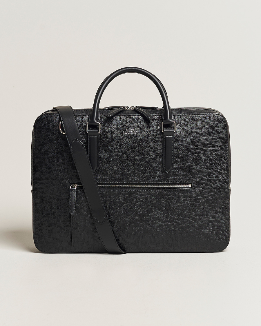 Heren | Tassen | Smythson | SmythsonLudlow Large Briefcase With Zip FrontBlack