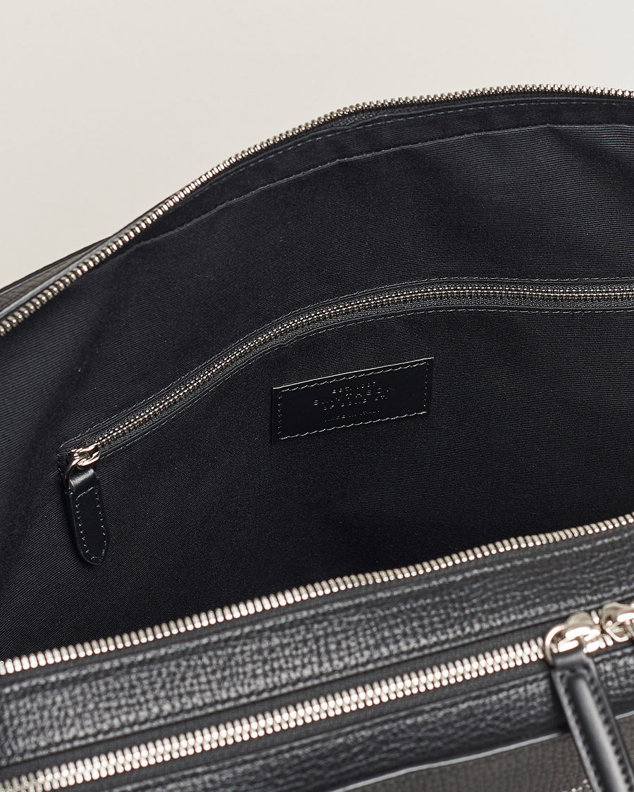 Heren | Tassen | Smythson | Ludlow Large Briefcase With Zip Front Black