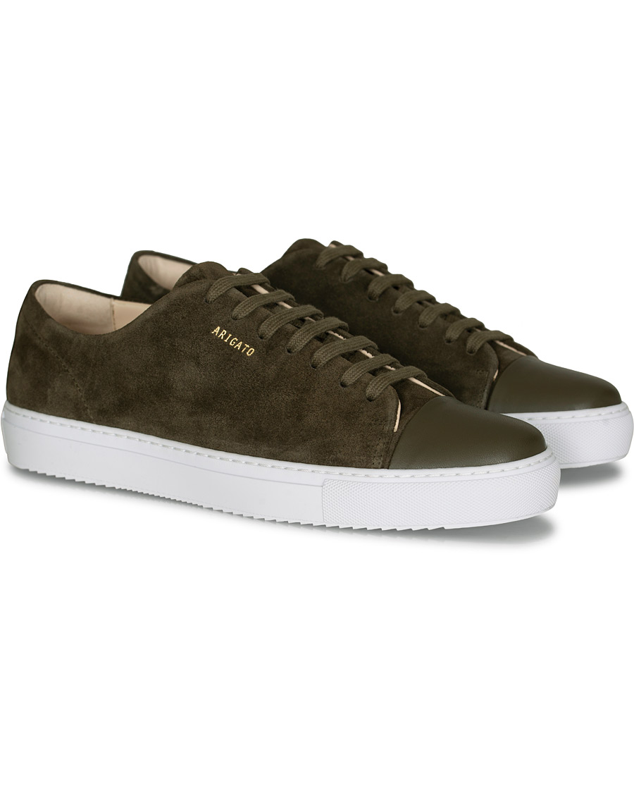 Heren | Axel Arigato Cap Toe Sneaker Military Green Suede | Axel Arigato | Cap Toe Sneaker Military Green Suede