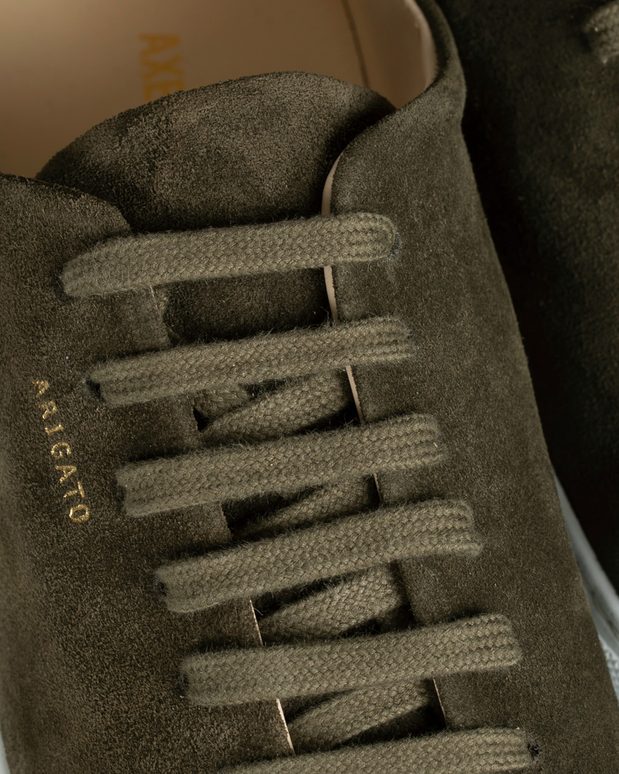 Heren | Axel Arigato Cap Toe Sneaker Military Green Suede | Axel Arigato | Cap Toe Sneaker Military Green Suede