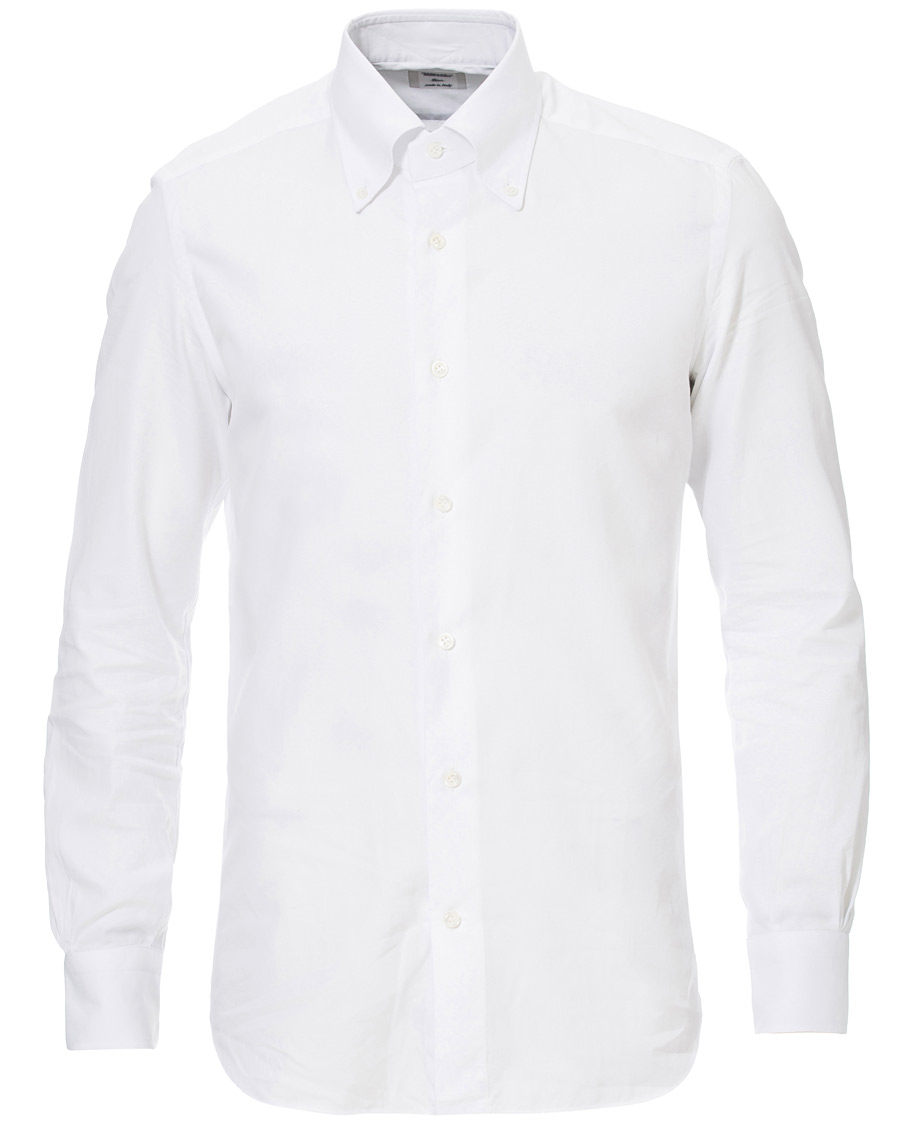 Heren | Overhemden | Mazzarelli | Soft Oxford Button Down Shirt White