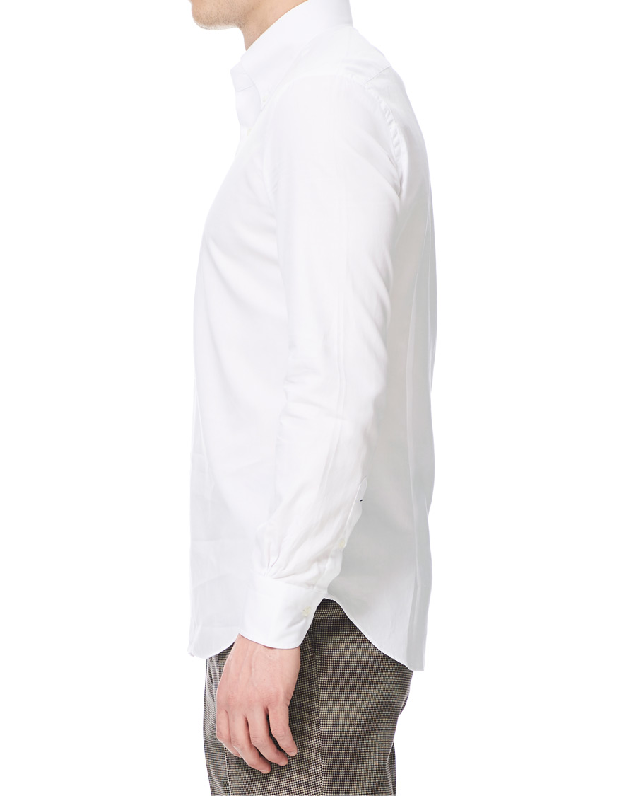 Heren | Overhemden | Mazzarelli | Soft Oxford Button Down Shirt White