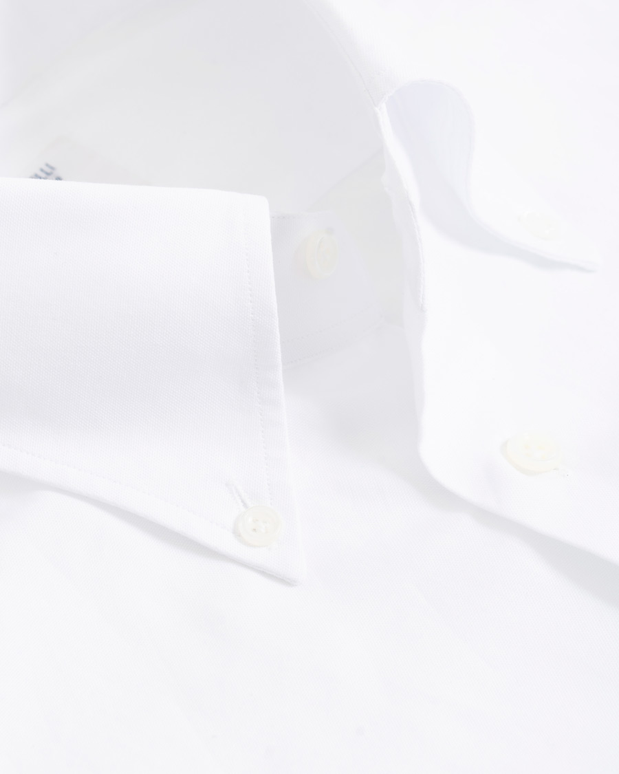 Heren | Overhemden | Mazzarelli | Soft Oxford Button Down Shirt White
