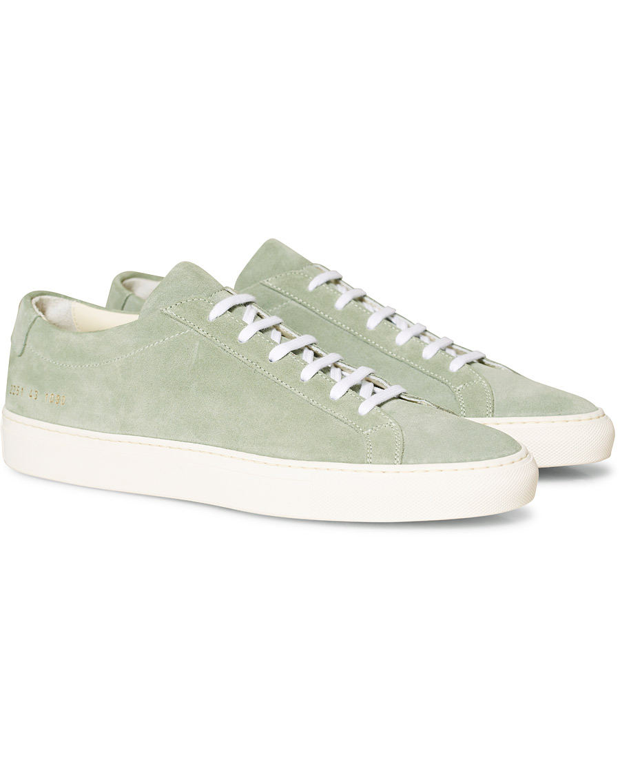 Heren | Common Projects Original Achilles Sneakers Green Suede | Common Projects | Original Achilles Sneakers Green Suede