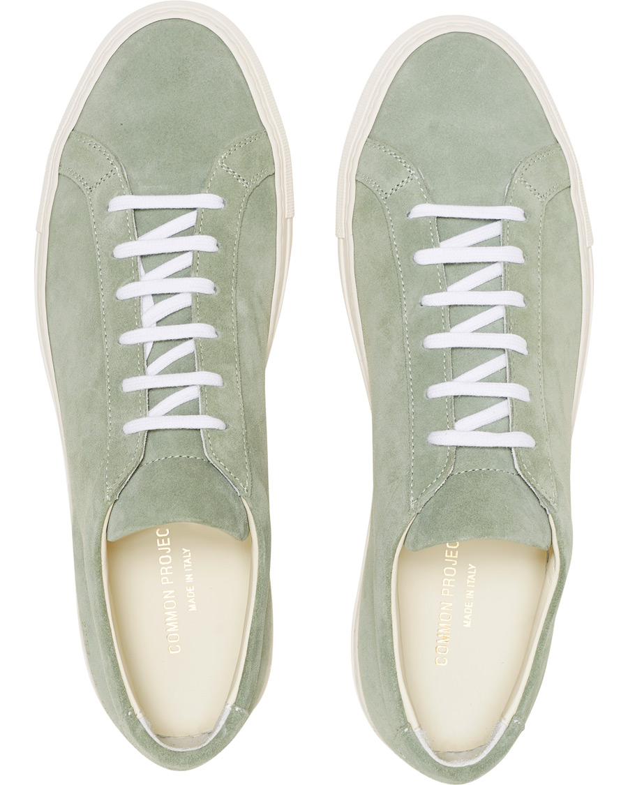 Heren | Common Projects Original Achilles Sneakers Green Suede | Common Projects | Original Achilles Sneakers Green Suede