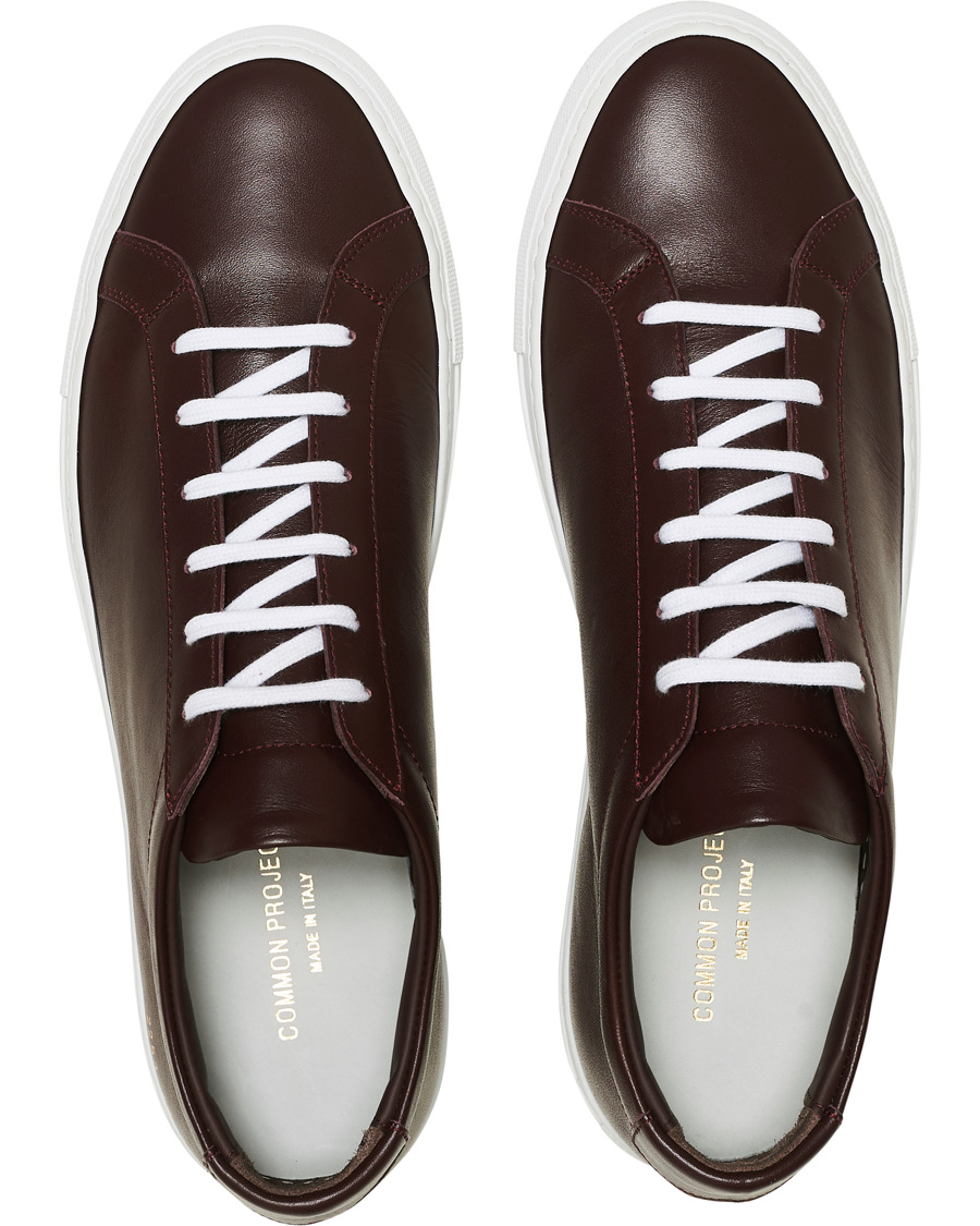 Heren | Common Projects Original Achilles Sneakers Bordeaux Calf | Common Projects | Original Achilles Sneakers Bordeaux Calf