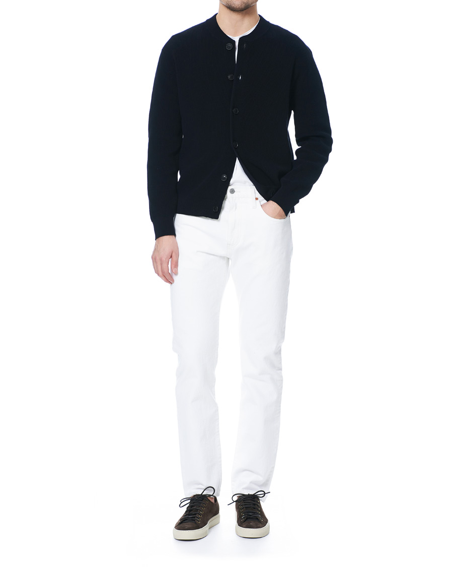 Heren | Truien | Andersen-Andersen | Organic Cotton Skipper Jacket Navy Blue