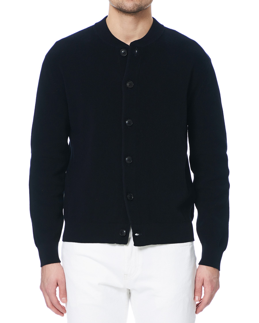 Heren | Truien | Andersen-Andersen | Organic Cotton Skipper Jacket Navy Blue