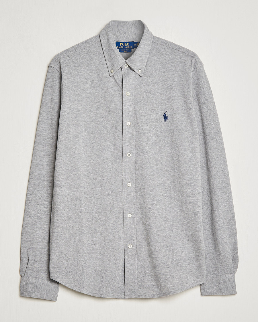 Heren | Overhemden | Polo Ralph Lauren | Slim Fit Featherweight Mesh Shirt Andover Heather