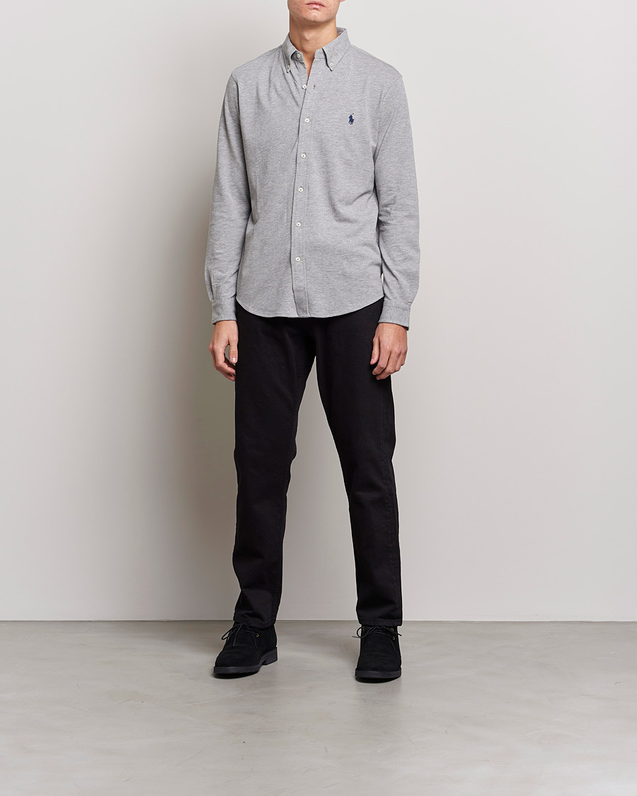 Heren | Overhemden | Polo Ralph Lauren | Slim Fit Featherweight Mesh Shirt Andover Heather