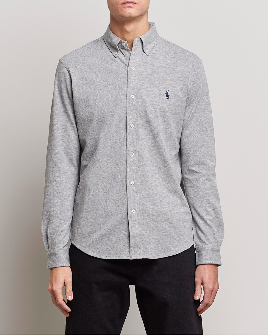 Heren |  | Polo Ralph Lauren | Slim Fit Featherweight Mesh Shirt Andover Heather