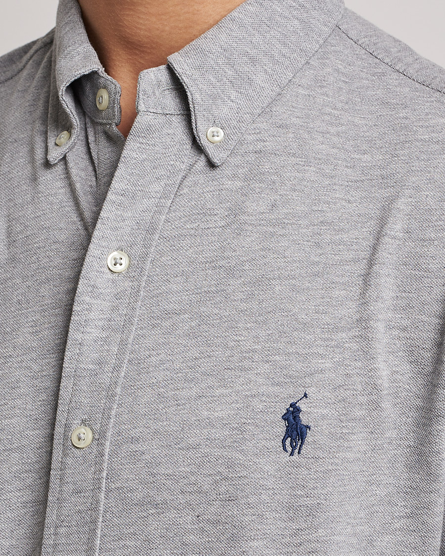 Heren | Overhemden | Polo Ralph Lauren | Slim Fit Featherweight Mesh Shirt Andover Heather