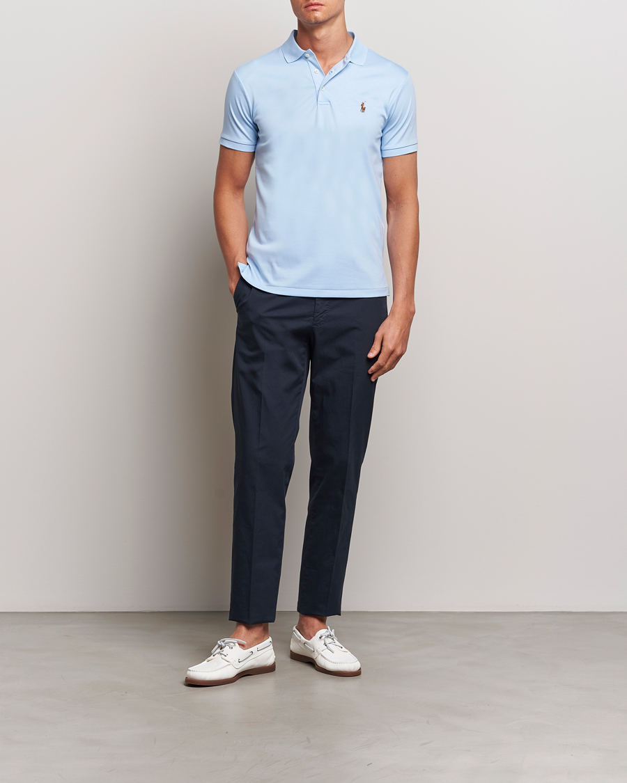 Heren | Polo's | Polo Ralph Lauren | Slim Fit Pima Cotton Polo Office Blue