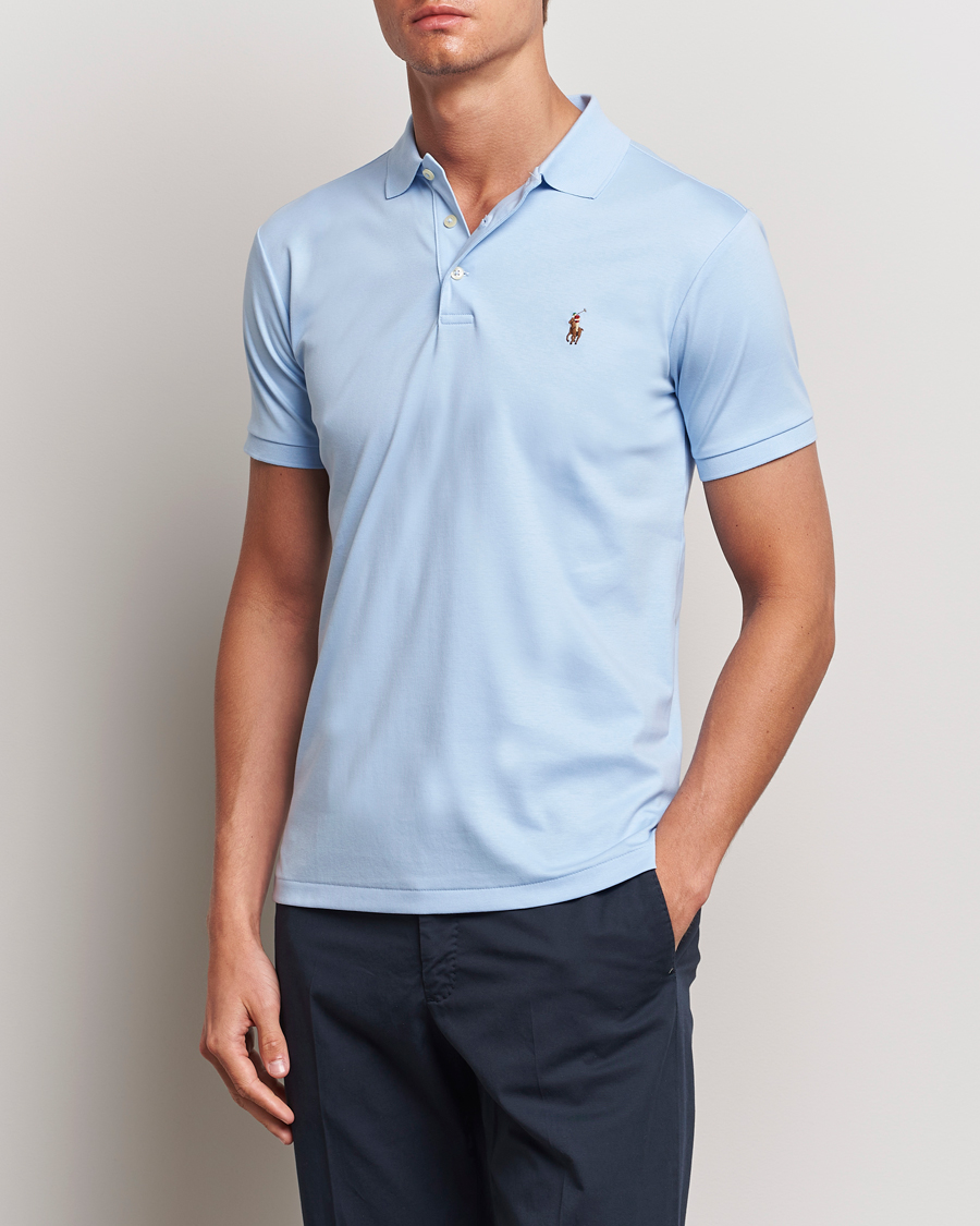 Heren | Polo's | Polo Ralph Lauren | Slim Fit Pima Cotton Polo Office Blue