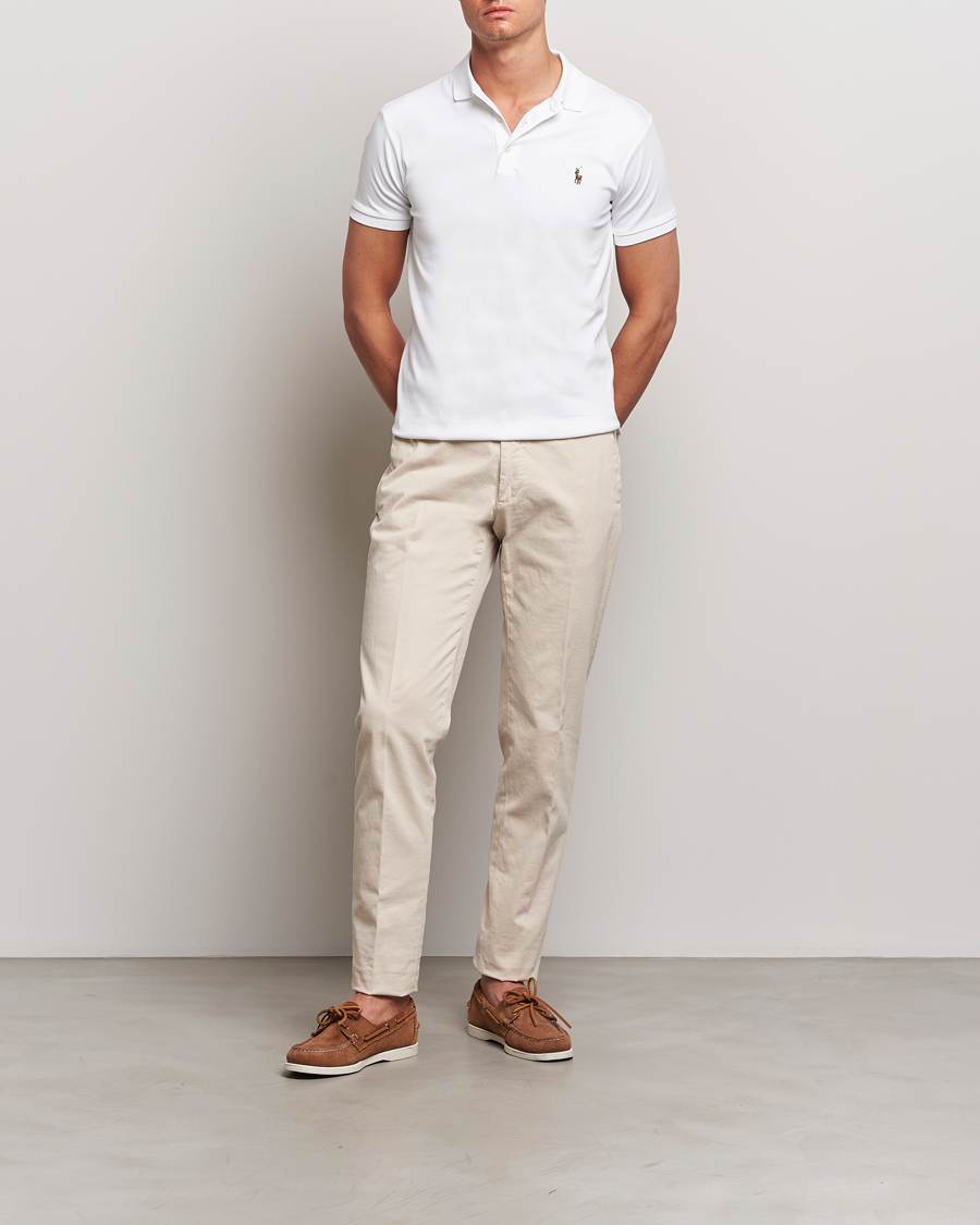 Heren | Polo's | Polo Ralph Lauren | Slim Fit Pima Cotton Polo White