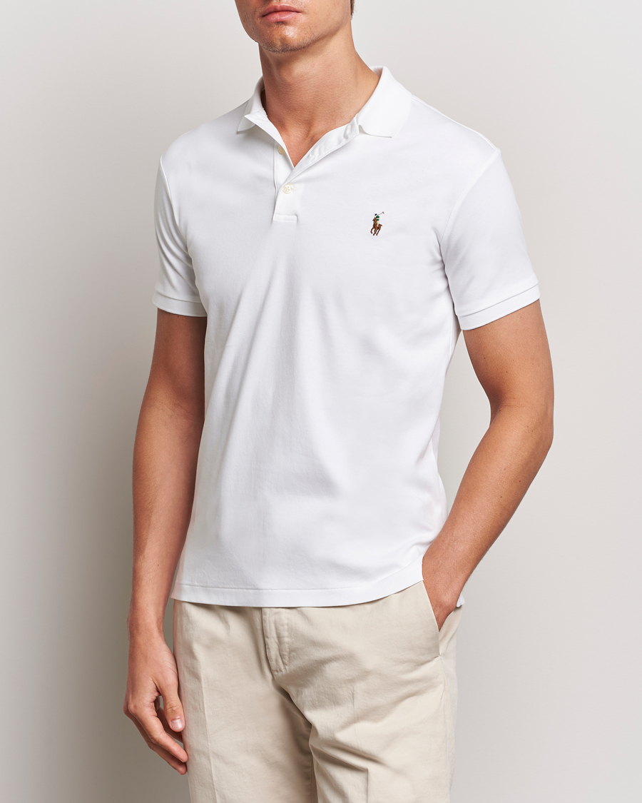 Heren | Polo's | Polo Ralph Lauren | Slim Fit Pima Cotton Polo White