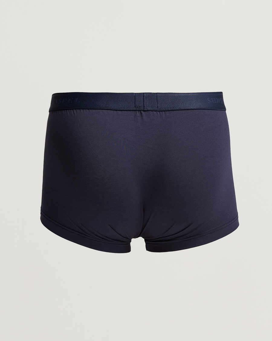 Heren | Boxershorts | Sunspel | 2-Pack Cotton Stretch Trunk Navy