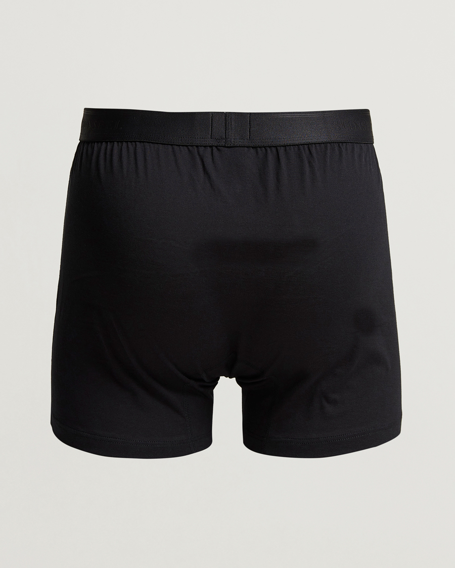 Heren | Boxershorts | Sunspel | Superfine Two Button Cotton Black