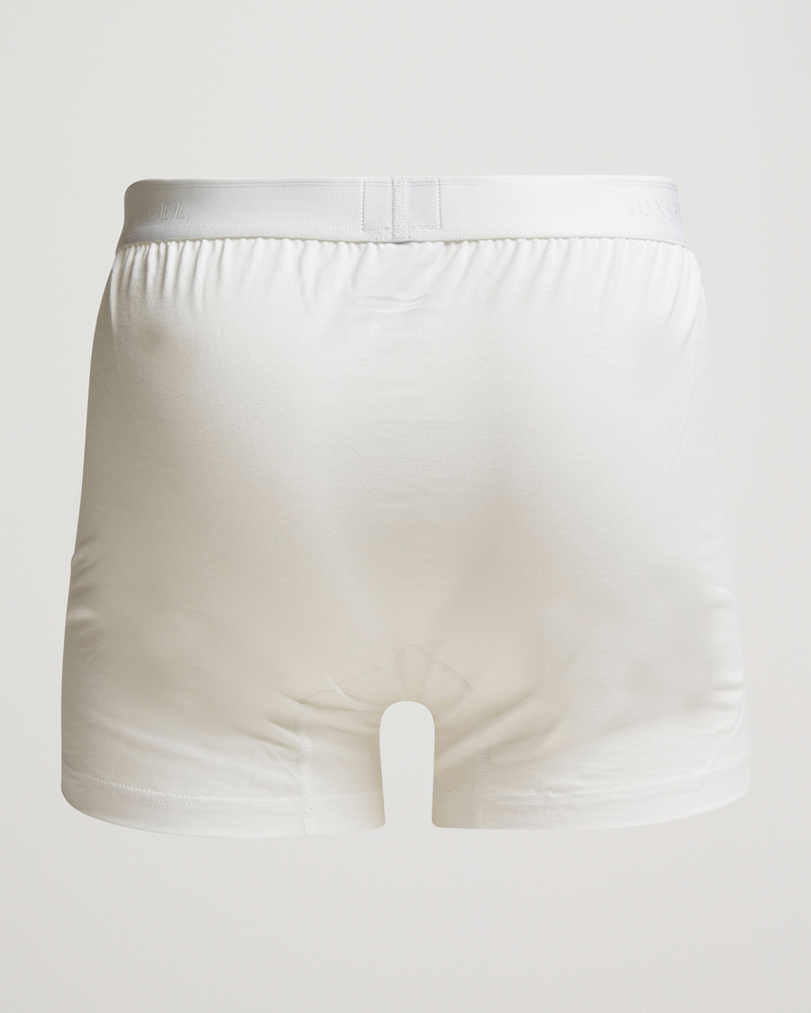 Heren | Boxershorts | Sunspel | Superfine Two Button Cotton White