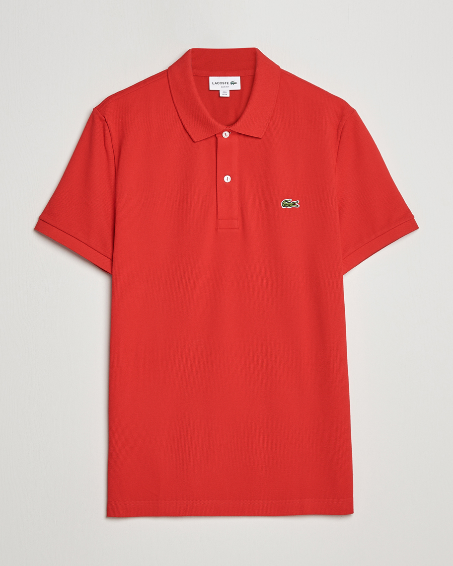 Heren | Polo's | Lacoste | Slim Fit Polo Piké Red