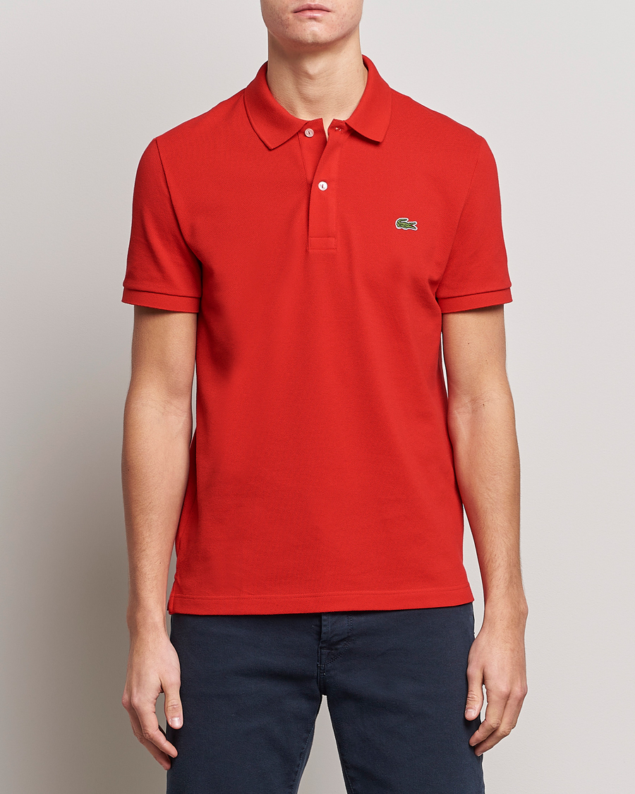Heren | Polo's | Lacoste | Slim Fit Polo Piké Red