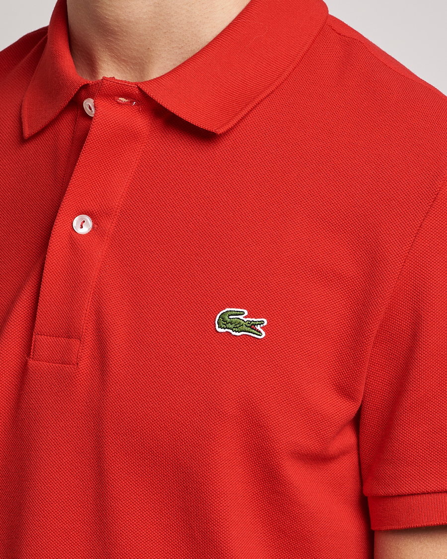 Heren | Polo's | Lacoste | Slim Fit Polo Piké Red