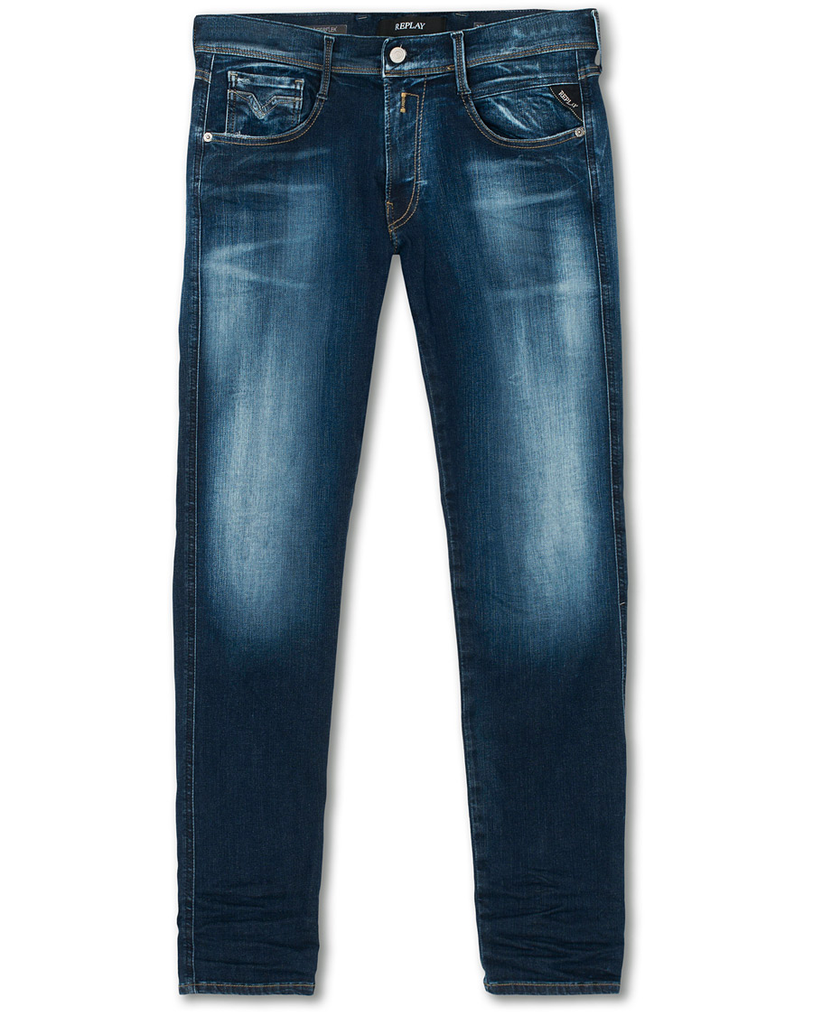 Heren | Jeans | Replay | Anbass Hyperflex Bio Jeans Medium Blue