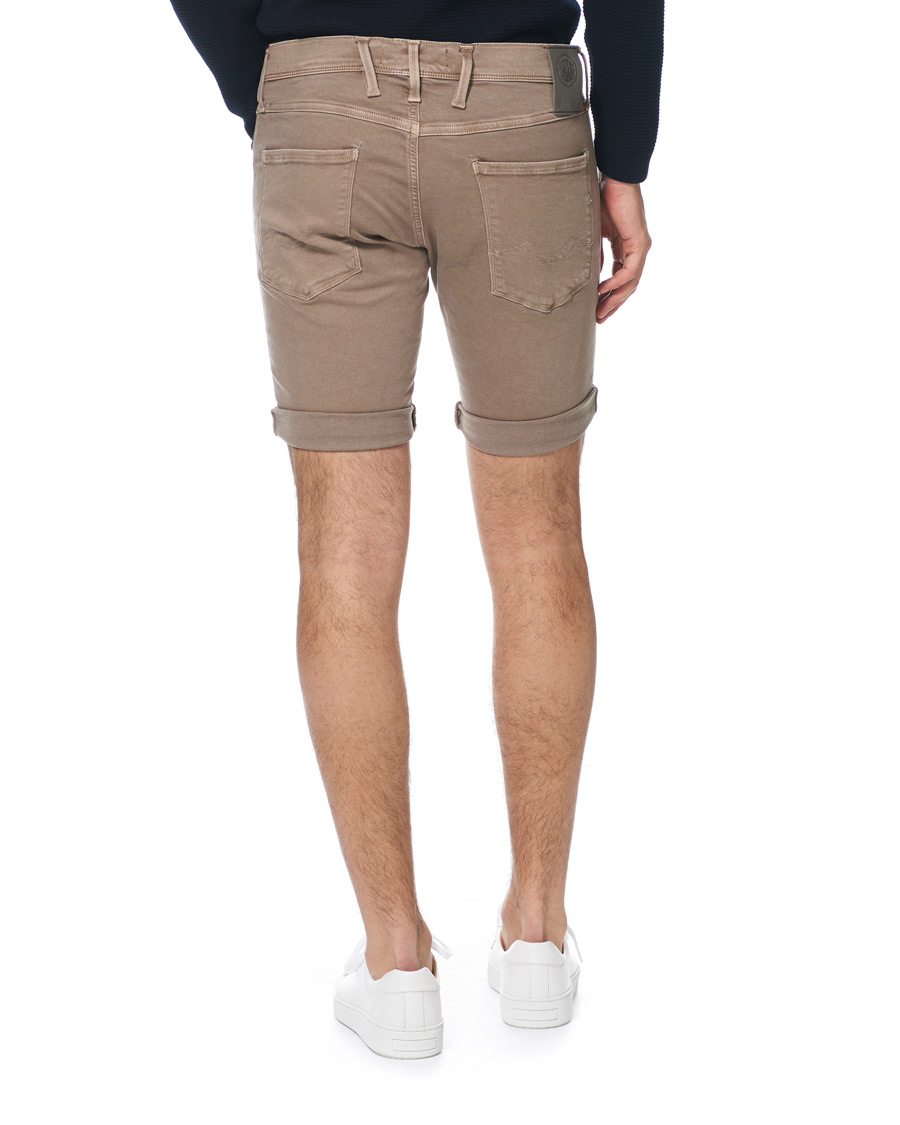 Heren | Korte broek | Replay | Anbass Hyperflex Jeans Shorts Sand