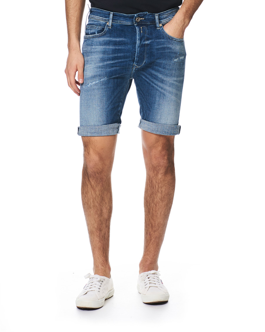 Heren | Korte broek | Replay | RBJ901 Strech Shredded Jeans Shorts Ten Year Wash