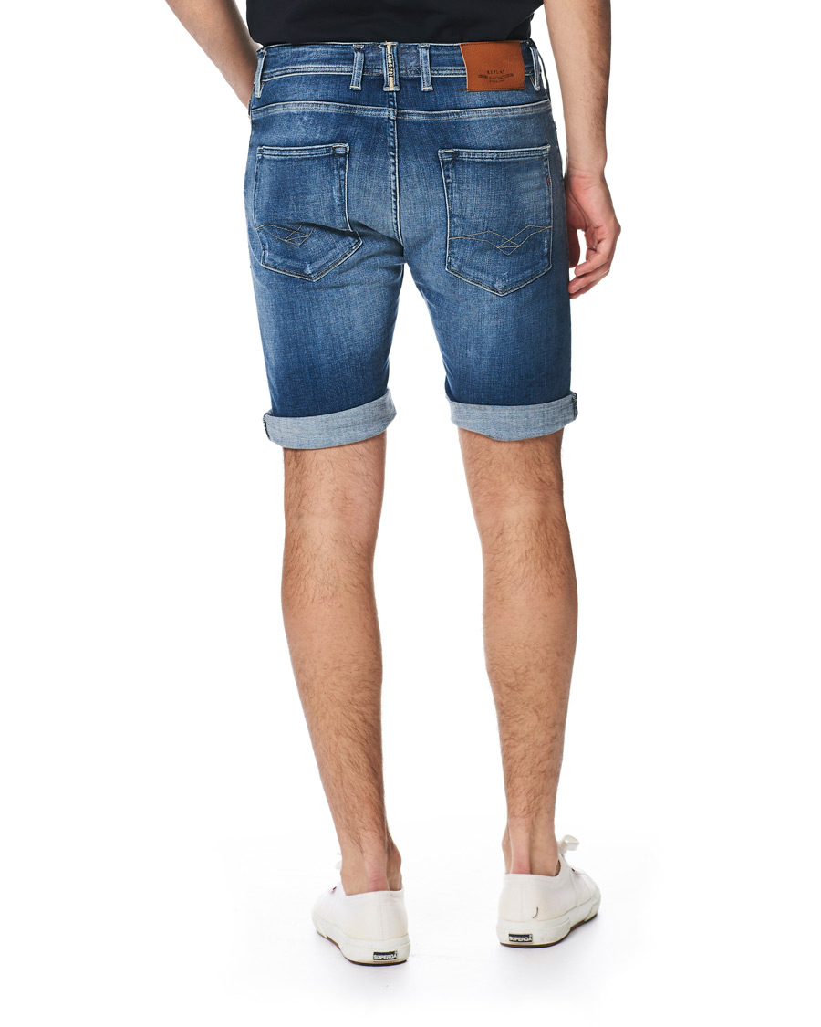Heren | Korte broek | Replay | RBJ901 Strech Shredded Jeans Shorts Ten Year Wash