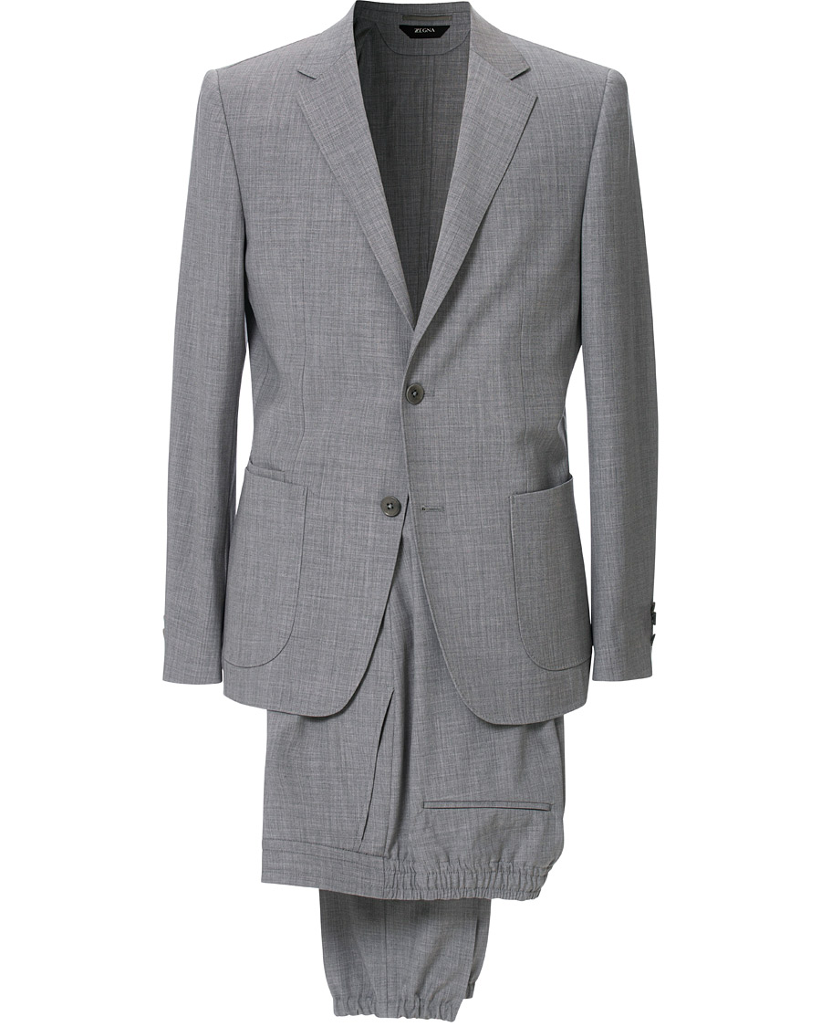 Heren | Pakken | Z Zegna | Techmerino Washable Wool Suit Light Grey