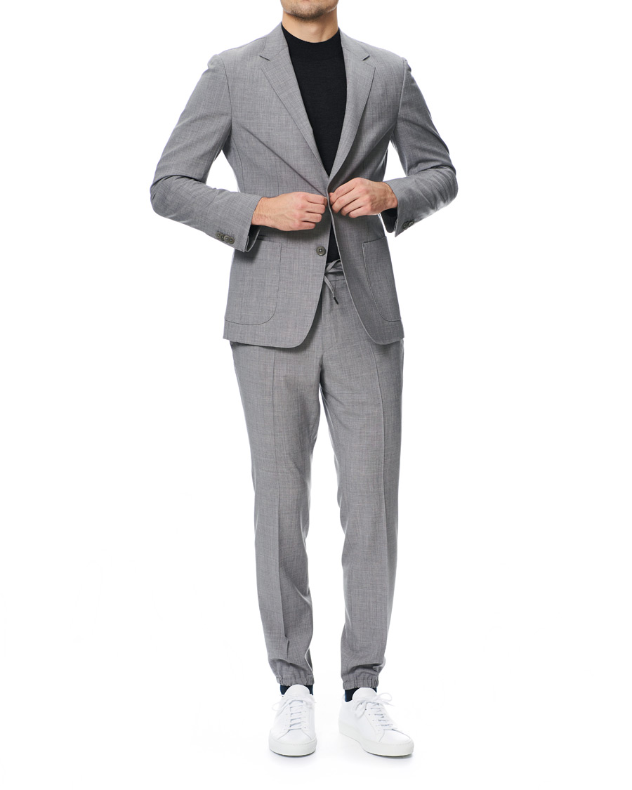 Heren | Pakken | Z Zegna | Techmerino Washable Wool Suit Light Grey