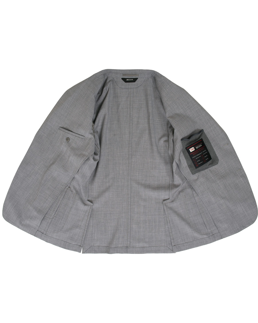 Heren | Pakken | Z Zegna | Techmerino Washable Wool Suit Light Grey