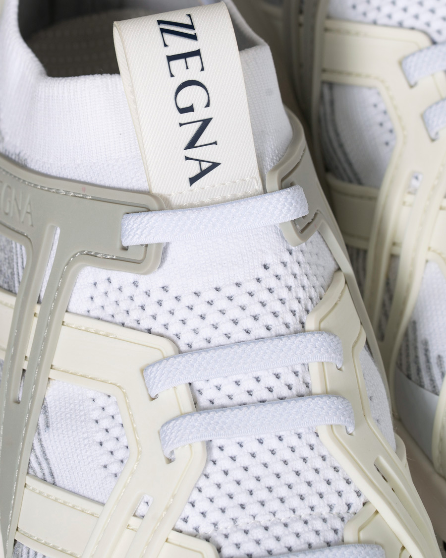 Heren | Z Zegna Techmerino Sock Sneaker White | Z Zegna | Techmerino Sock Sneaker White