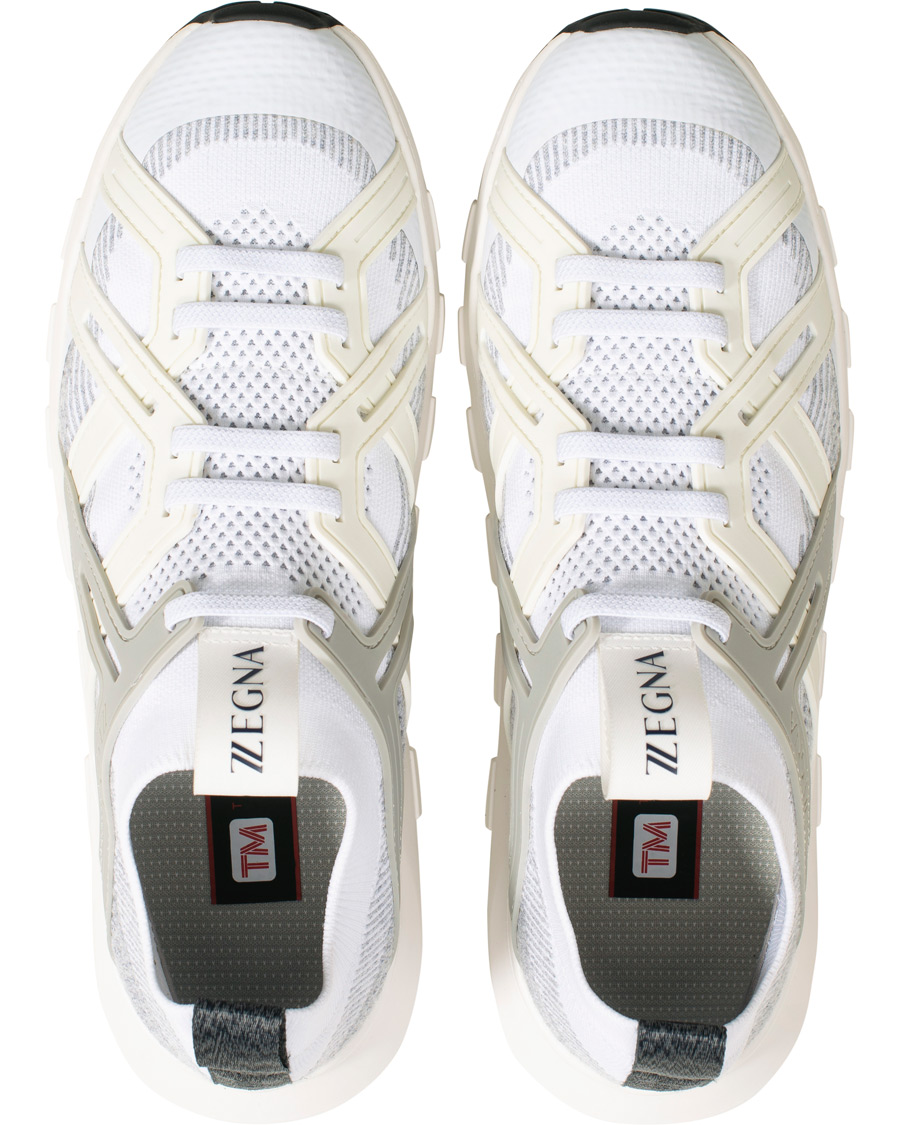 Heren | Z Zegna Techmerino Sock Sneaker White | Z Zegna | Techmerino Sock Sneaker White