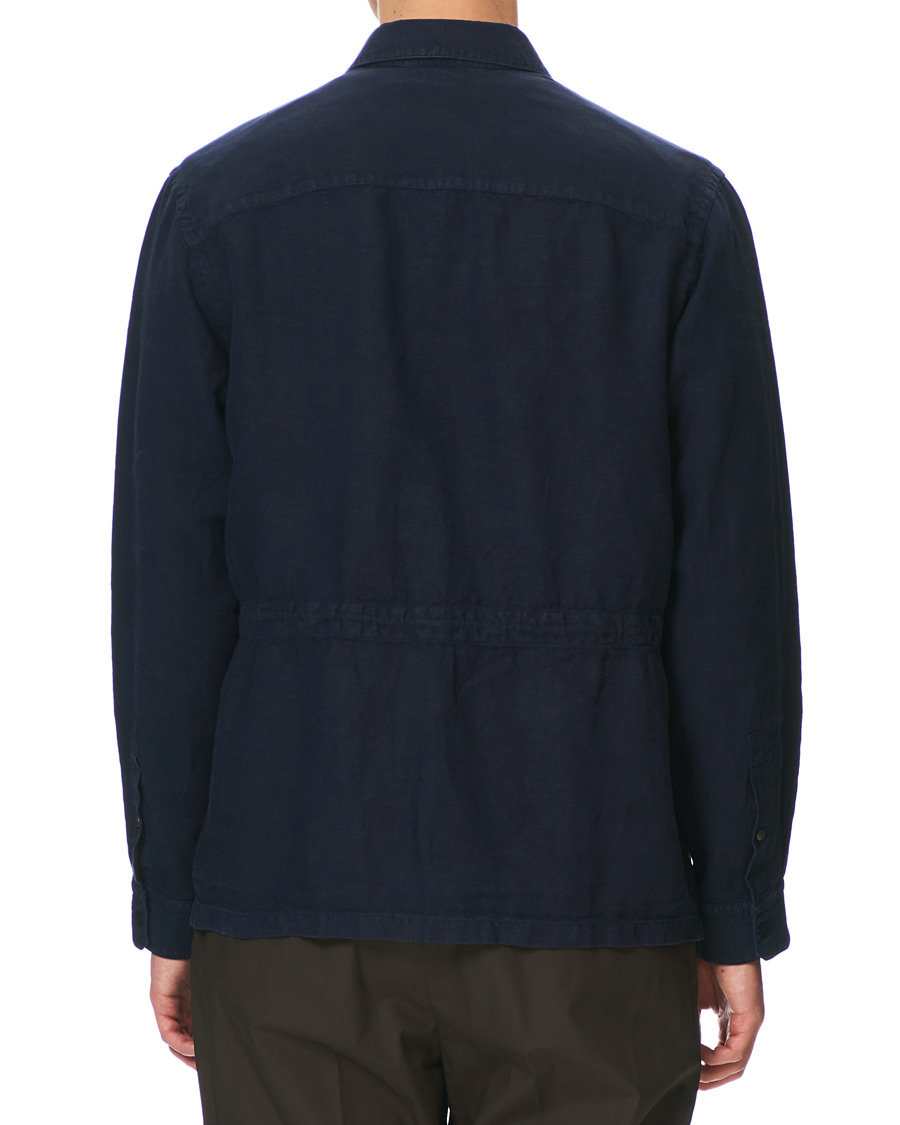 Heren | Jassen | Z Zegna | Sahariana Linen Overshirt Navy