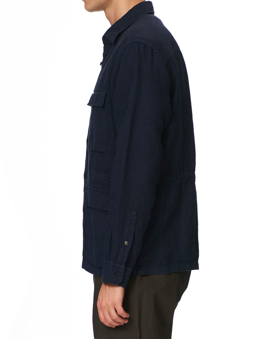 Heren | Jassen | Z Zegna | Sahariana Linen Overshirt Navy