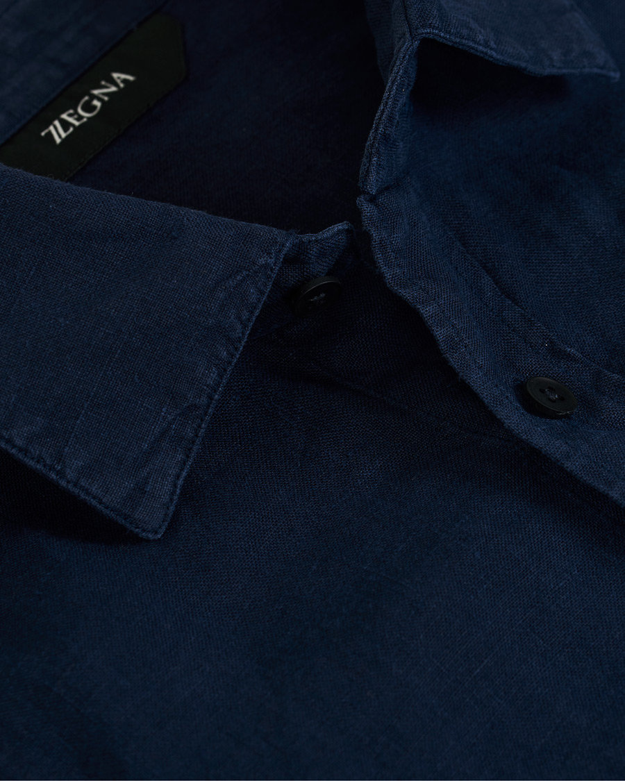 Heren | Jassen | Z Zegna | Sahariana Linen Overshirt Navy
