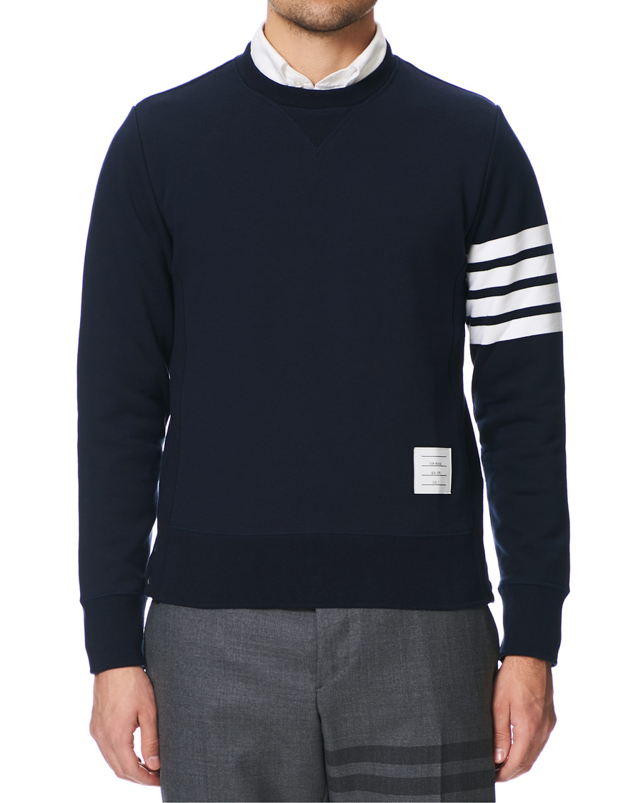 Heren | Truien | Thom Browne | 4 Bar Classic Sweatshirt Navy