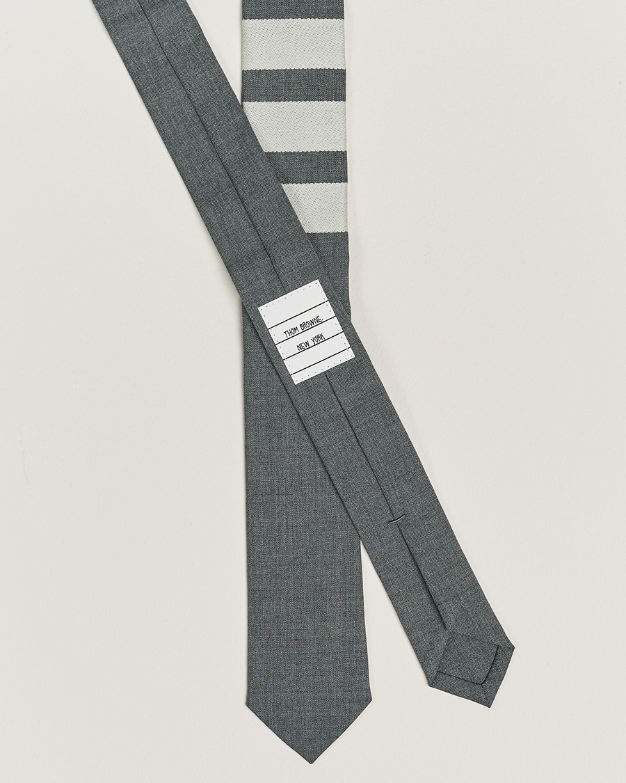 Heren | Thom Browne | Thom Browne | 4 Bar Classic Tie Medium Grey
